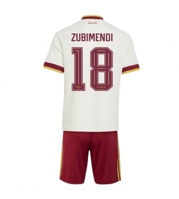 Spanien Martin Zubimendi #18 Udebanetrøje Børn VM 2026 Kortærmet (+ Korte bukser)